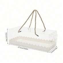 60 Pcs Clear Cake Box, Rectangle Cupcake Box, Small Packaging Boxes - Clear - View 4