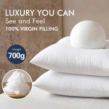 2 ruột gối 40 x 60 cm (16 x 24 inch), ruột gối sợi rỗng (màu trắng) - trắng - Xem 3