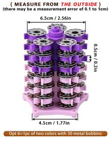 1pc Spool-Shaped Storage Box Or Set With Storage Tower And Spools, Creative And Practical Design To Store Regular Plastic Or Metal Sewing Machine Bobbins, Multifunctional Bobbin Holder Sewing Accessory - A - View 17