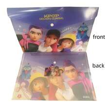 1个K-POP恶魔猎人卡通搭扣收纳袋，学生礼物文件收纳袋，款式随机 - 彩色 - 查看 6