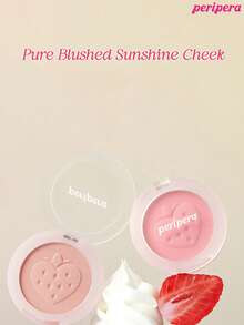 K-Beauty Peripera 單色粉末腮紅盤，霧面細緻不結塊粉末腮紅，長效持妝，全方位裸妝臉部美妝彩妝盤，韓系妝容，4.2g - #27 Strawberry Pink - 查看 4