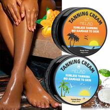 Kit Autobronzeador MELAO, 80g - Aroma de Manga ou Coco, Cria uma Tez Bronzeada e Atraente - Fácil de Aplicar, Fórmula de Longa Duração, Proporciona Até 7 Dias de Pele Bronzeada Perfeita - Adequado para Todos os Tipos de Pele - Multicolorido - Ver 5