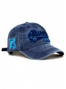 1顶ALWAYS 3D刺绣棒球帽，男女通用，纽约市75号（1775）刺绣帽，时尚休闲美式风格，完美礼物之选 - 75水洗 - 查看 6