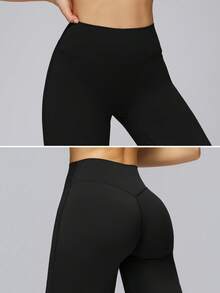 NcmRyu 1pc Women High Waist Straight Leg Casual Sweatpants - Black - View 4