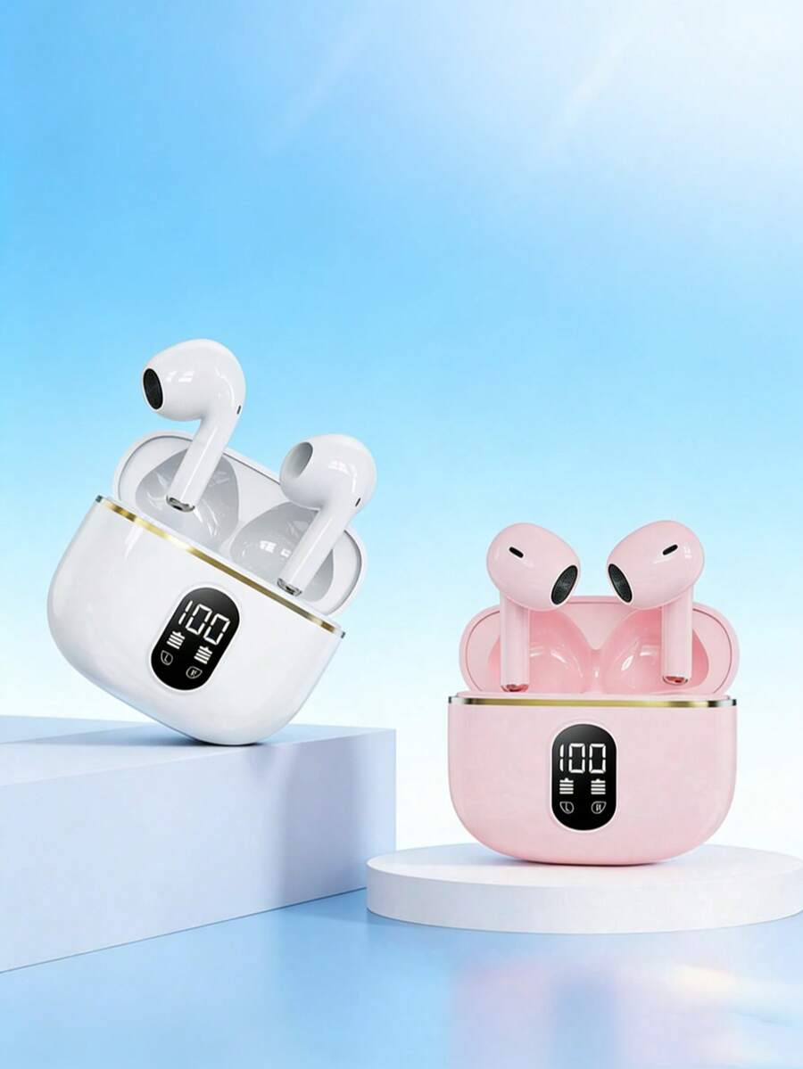 Tai nghe không dây TWS Bluetooth 5.3 mới chính hãng với màn hình LED, âm thanh nổi, điều khiển cảm ứng, khử tiếng ồn, tương thích với điện thoại thông minh. - Xem 1