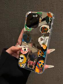 可爱狗狗图案镜面防摔手机套，兼容 13/11/17/17 Pro/16/14/15/15 Pro/15 Plus/15 Pro Max/7 Plus/8 Plus/X/Xs Max/Xr/11 Pro/12 Pro/13 Pro/14 Pro/12 Mini/13 Mini/11 Pro Max/12 Pro Max/13 Pro Max/14 Pro Max/14 Plus/17 Pro Max/17 Air/6/6s Plus/7/8/16 Pro/16 Plus/16 Pro Max/SE2/17 Pro Max 和三星手机Galaxy/A54/A14/A12/A13/A15/A32/A33/A24/A52S/S20/S21/S22/S23/S24/S23Plus/S24ultra/S25/A15/A33/A23 - 彩色 - 查看 1