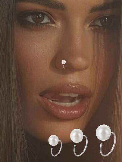 1 chiếc khuyên mũi bằng bạc S925 cao cấp, khuyên mũi ngọc trai sang trọng nhiều kích cỡ, phù hợp cho nữ giới đeo hàng ngày và làm quà tặng ngày Valentine.