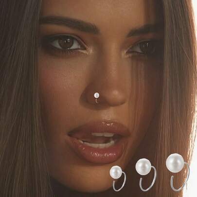 1 chiếc khuyên mũi bằng bạc S925 cao cấp, khuyên mũi ngọc trai sang trọng nhiều kích cỡ, phù hợp cho nữ giới đeo hàng ngày và làm quà tặng ngày Valentine.