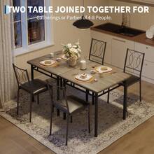 Dining Table & Chair Sets - Gris Table + 2 Chairs - View 3