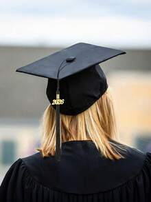 3pcs/1pc Unisex Matte Graduation Cap, 2026 Charming Graduation Cap, Adjustable Size Bachelor Cap, Tassel Decor Doctor Cap, Master Cap, Suitable For High School And Bachelor/Master Graduation Ceremony Photo - Multicolor - View 3