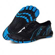 Water Shoes For Men Barefoot Quick-Dry Aqua Sock Outdoor Athletic Sport Shoes For Kayaking, Boating, Hiking, Surfing, Walking - blackBlue - 查看 2