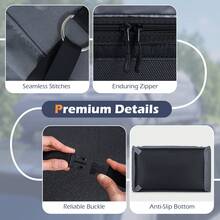 COSTWAY 400L Waterproof Car Roof Bag, Foldable Rooftop Cargo Carrier With 4 Reinforced Straps & Anti-Slip Bottom, Soft-Shell Car Top Storage Bag For All Cars With Or Without Rack, Grey - A - View 2