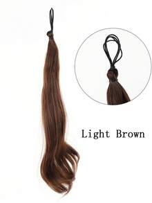 18-Inch High Crown Elastic Band Style High Ponytail Wig For Women, Real Hair Texture, Curly Ponytail Wig, Natural And Fluffy Ponytail, Easy-To-Style Wig, Suitable For Daily Wear - Multicolor - View 13