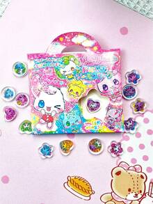 3D立体闪亮泡泡贴纸 | 适用于手机/小熊/水杯/相机派对，手册的甜蜜酷炫魔法。用可爱的卡通贴纸、儿童手册、装饰材料、小图案防水贴纸、装饰贴纸礼品，瞬间点亮你的小世界。 - 彩色 - 查看 7