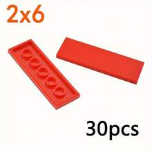 MIGUBA 30 viên gạch xây dựng trơn 2x6, tấm phẳng, gạch phẳng 2*6, phụ kiện gạch, tương thích với bộ 69729 - Nhiều màu - Xem 16