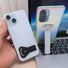 360°超薄可折叠迷你手机支架，不锈钢桌面手机支架 - 彩色 - 查看 3