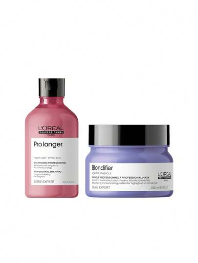 L'Oréal Professionnel [Bundle] Serie Expert Pro Longer Shampoo 300 Ml + Blondifier Hair Mask 250 Ml