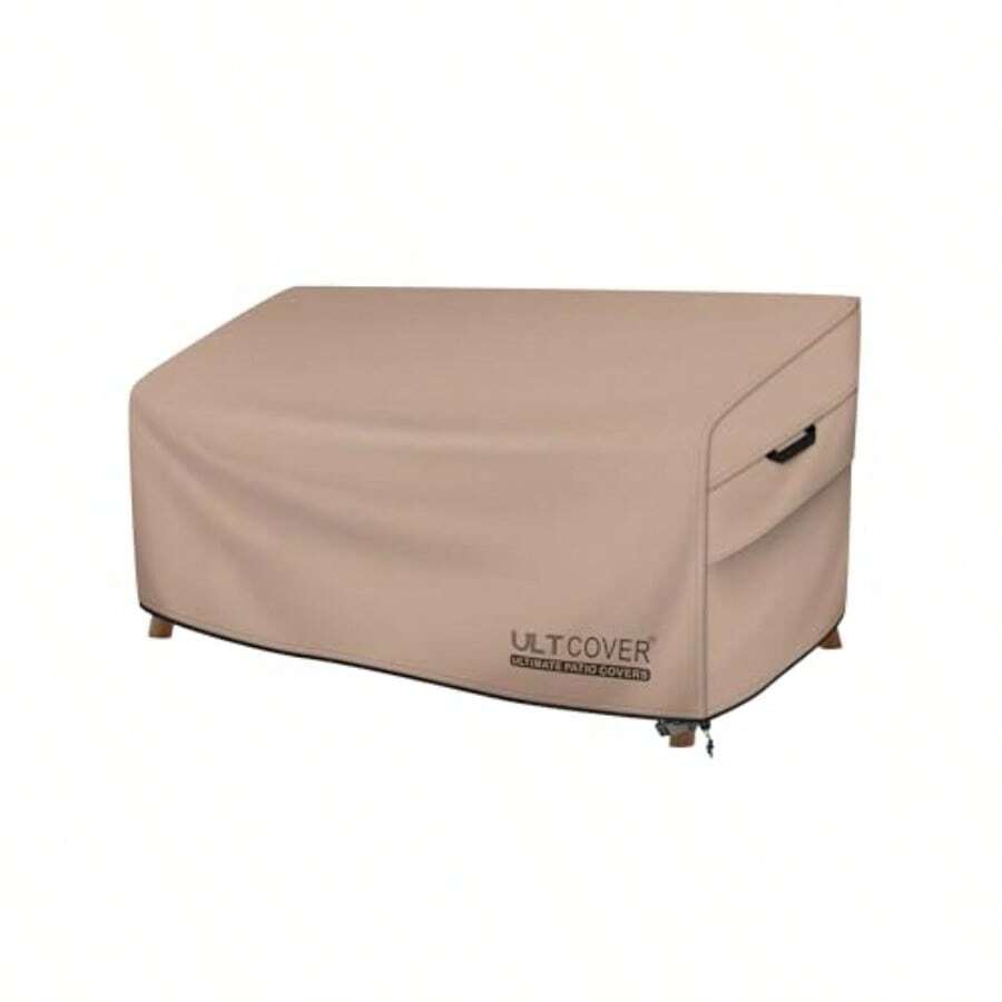 ULTCOVER - Funda para sofá de patio 74 x 35 x 35 x 35 pulgadas impermeable para exteriores 3 plazas - Marrón - Ver 1