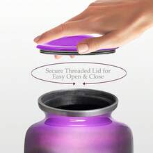 Memorials Urns For Human Ashes Adult Female And Male, Decorative Burial Urn, Funeral Cremation Urns For Women And Men - Large Hummingbird - Purple - View 10