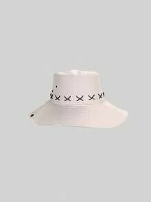 1pc Summer Sun Hat, Denim Sun Hat, Bucket Hat, Unisex Outdoor Camping Casual Wide Brim Sun Protection Hat - A - View 8
