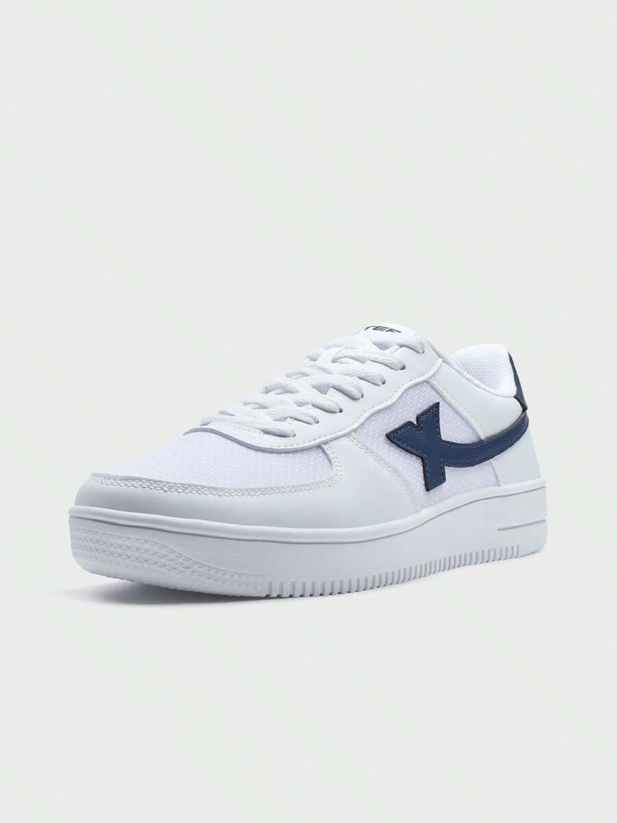 XTEP新款白/藏蓝色跑鞋 - 新白色/墨青藍 - 查看 1