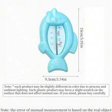1pc Minimalist Fish-Shaped Thermometer, Cartoon Water Temperature Meter, Indoor Thermometer, ABS Material, Suitable As Christmas, Halloween, Bathroom Decor And Bathroom Accessory Gift (Random Style) - Multicolor - View 3