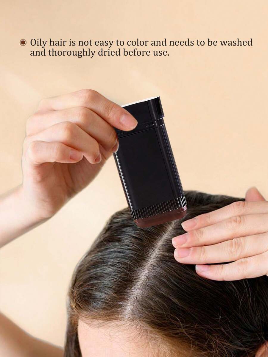 Hair Dye Stick With Built-In Comb - Easy Twist Applicator, Waterproof And Sweat-Resistant Hair Dye Comb, Long-Lasting Color, Covers Gray Hair, Contains Plant-Based Formula, Easy To Touch Up, Suitable For Outing Styling, Available In 3 Colors, Easy To Apply And Evenly Distribute, Temporary Hair Dye Stick, Disposable Hair Dye Stick.