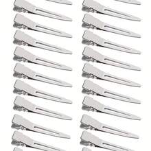 20pcs Women Metal Silver Fashion Duck Clip Hair Clips, Invisible Hair Clips For Bangs - Silver - View 2