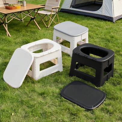 户外折叠式马桶凳，便携式马桶凳，适用于露营、钓鱼、公路旅行