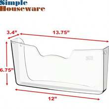Simple Houseware - Paquete de 3 soportes transparentes para archivos de un solo bolsillo - Por supuesto - Ver 3