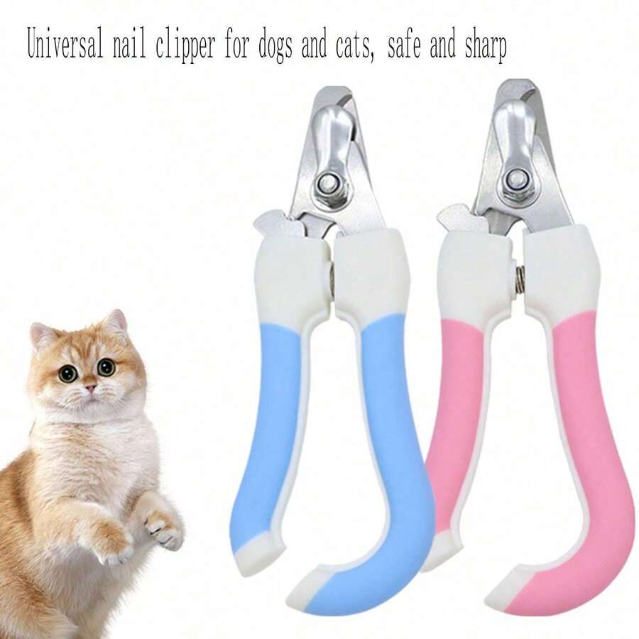 2件装宠物指甲钳，不锈钢材质，适用于猫狗，修剪指甲，美容用品 - 查看 1