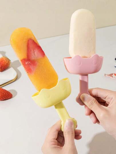 4/2/1 Set Anti-Drip Ice Cream Holder, Silicone Ice Cream Stick, Anti-Leakage Ice Cream Mold, Ice Cream Holder, Ice Cream Stick Anti-Drip Device, Ice Cream Stick Anti-Dirty Hand Protector, Ice Cream Holder
