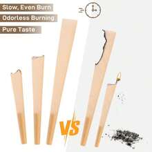 100 Paquete | Papel de fumar en conos | Conos de papel de fumar enrollados previamente en tamaño king con boquillas de filtro, palillo de empacar y cucharilla - Blanco - Ver 2