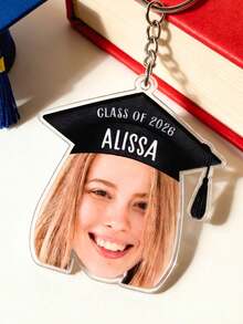 Bộ 1/3/5 móc khóa mũ tốt nghiệp in hình khuôn mặt theo yêu cầu, móc khóa mũ tốt nghiệp in ảnh cá nhân, tên tùy chỉnh, thiết kế mũ tốt nghiệp, quà tặng tiệc tốt nghiệp, quà lưu niệm tốt nghiệp năm 2026, quà tốt nghiệp trung học và đại học, móc khóa tốt nghiệp cá nhân độc đáo, phù hợp, độc đáo, có thể tùy chỉnh, quà kỷ niệm lý tưởng. - Nhiều màu - Xem 4