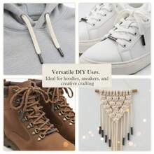 24 Pieces Metal Aglets For Shoelaces DIY Repair Tips Replacement Ends For Paracord Hoodies Sneakers Canvas Shoes Black - 如圖所示 - 查看 6