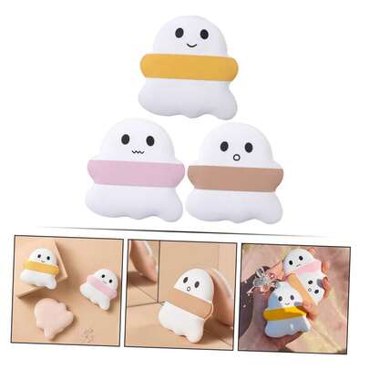 可爱幽灵化妆海绵套装，迷你化妆粉扑，干湿两用，便携旅行日常使用