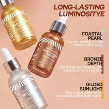 Hllozzi 30毫升/3支装天然美黑精华液 - 银色、古铜色和金色可选。蕴含透明质酸和芦荟的身体美黑精华液，富含维生素C和椰子油，滋养肌肤，打造健康自然的古铜肤色。 - 彩色 - 查看 5