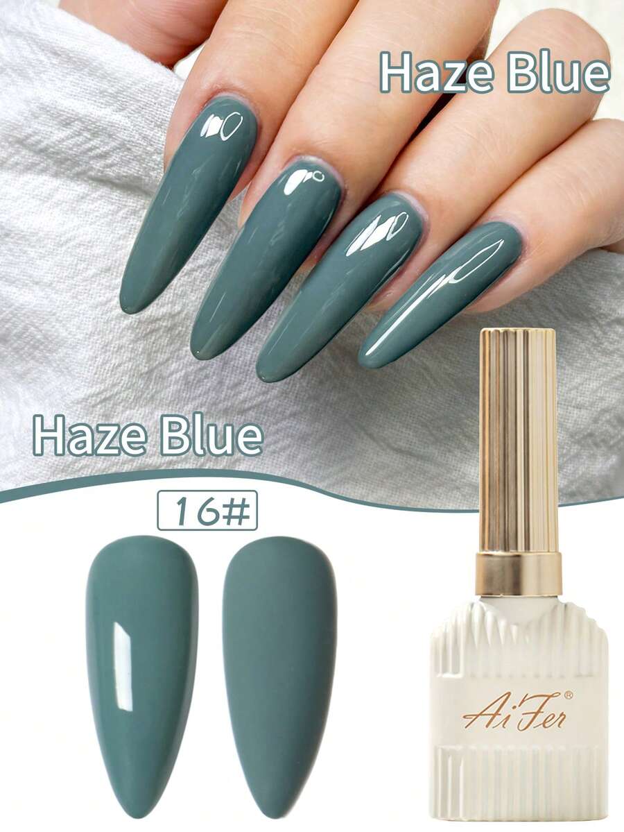 AiFer 15毫升/瓶 40色指甲油凝胶 - 色彩鲜艳持久，适用于女士美甲沙龙和DIY美甲，专业LED光疗固化，防脱落，光泽亮丽，是美甲爱好者的完美礼物