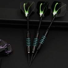 HUANQU 3pcs Professional Dart Set, Full Set Of Professional Hard Darts, Includes 3 Darts + 3 Shafts + 3 Flights + 1 Dart Sharpener + 1 Storage Box, Durable And Shock-Resistant, Perfect For Competition, Practice And Home Entertainment, Holiday Gift - Multicolor - View 5