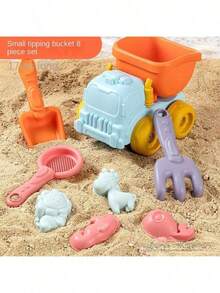 21pcs 2026 New Beach Toy Set - Beach Bucket, Sand Digging Toys, Foldable Beach Bucket, Beach Shovel, Durable, Soft Rubber, For Boys & Girls, Interactive Games, Water Absorbing (Assorted Set Models & Colors) - Multicolor - View 14