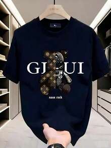 GucciS Modern Elegant And Timeless Classic USA-Shirt-LeeS/DiorSSNew Casual-Shirts Men And WomenUnisex Casual-Shirts - 藏蓝色 - 查看 3