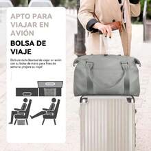 Gym Sports Bag, Expandable Travel Bag, Foldable Travel Tote Bag For Men And Women, Waterproof Sports Bag With Compartments For Gym (Light Green-03), 4346100 - 米色 - 查看 2