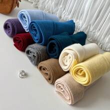 1pc Solid Color Knitted Triangular Scarf, Women Headscarf Shawl Wrap, Warm Autumn/Winter Accessory - Multicolor - View 4