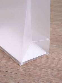 1/5个装透明磨砂礼品袋，礼品包装手提袋，糖果袋，可重复使用的半透明包装礼品袋，适用于节日派对/生日/婚礼/毕业典礼/返校礼物 - 透明磨砂 - 查看 4