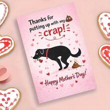 1 Mother's Day Greeting Card + 1 Envelope | Funny Dog Themed Card, Suitable For Pet Lovers And Moms Who Enjoy Playful & Quirky Gifts, Celebrate Mother's Day With Laughter - A - View 2