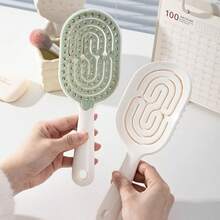 Women's Fluffy High Crown Hairstyle Comb, Detachable Self-Cleaning Hollow Comb, Home Scalp Massage Hair Brush - Multicolor - View 9