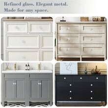 12pcs Crystal Glass Cabinet/Drawer/Wardrobe 1.18" Small Zinc Alloy Knob Handles, Furniture Hardware Accessories - Multicolor - View 4