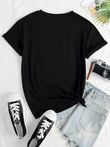 100% Cotton Unisex Proud Mom Of A Cookie Dealer I'll Hook You Up T-Shirt Casual Fashion Top - Black - View 2