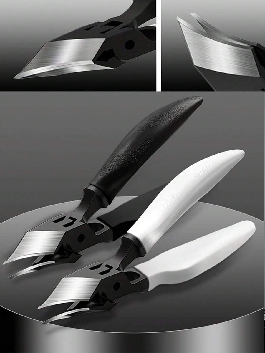 新款弯刃指甲钳、尖嘴指甲槽钳、不锈钢宽口斜口指甲钳、不锈钢鹰嘴钳、专用足部指甲修剪工具、死皮指甲钳 - 彩色 - 查看 1