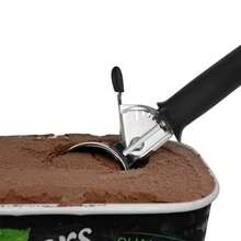 不锈钢冰淇淋勺，冰淇淋勺，冰淇淋球勺，冰淇淋舀勺 - 黑色 - 查看 4